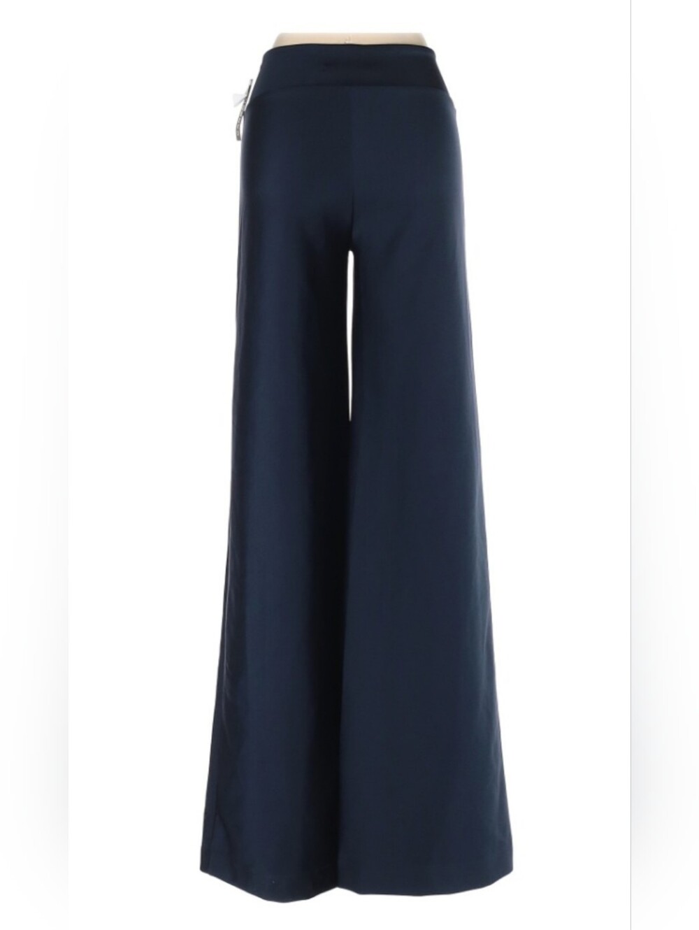 CARBON 38 Navy Wide Leg Trousers with High Rise Waist; Size S, 33.5" Inseam - Picture 2 of 9